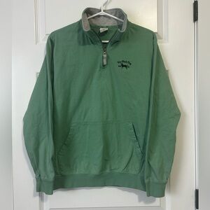 The Black Dog Green 1/4 Zip Sweater Small Cotton